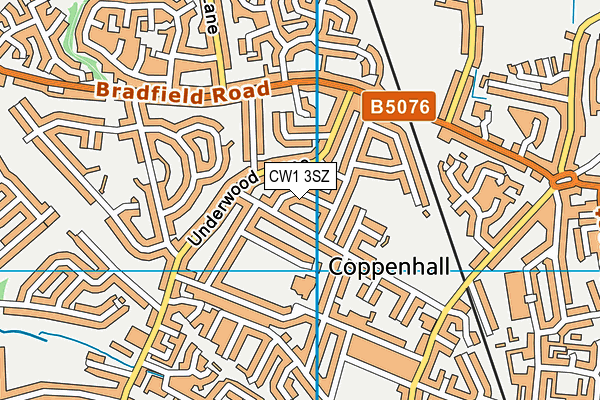 CW1 3SZ map - OS VectorMap District (Ordnance Survey)