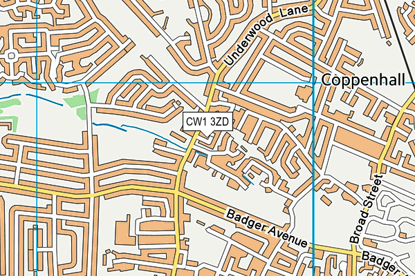 CW1 3ZD map - OS VectorMap District (Ordnance Survey) CW1 3ZD map - OS VectorMap District (Ordnance Survey)