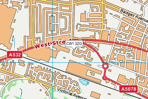 CW1 3ZG map - OS VectorMap District (Ordnance Survey) CW1 3ZG map - OS VectorMap District (Ordnance Survey)