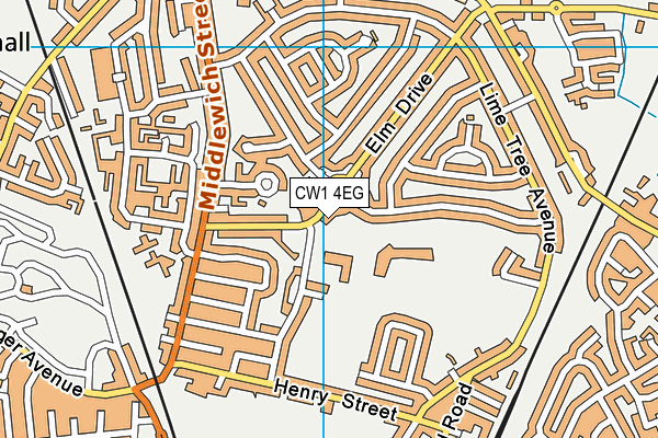 CW1 4EG map - OS VectorMap District (Ordnance Survey) CW1 4EG map - OS VectorMap District (Ordnance Survey)