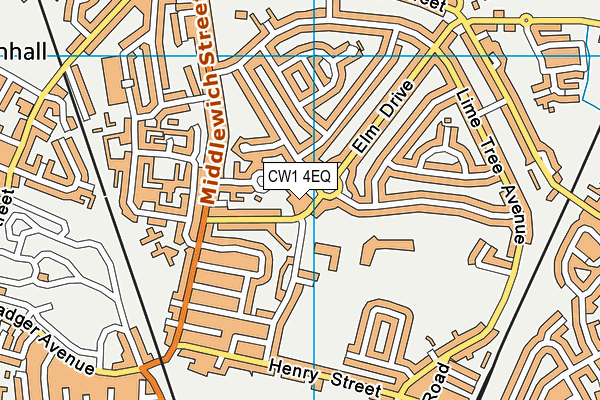 CW1 4EQ map - OS VectorMap District (Ordnance Survey) CW1 4EQ map - OS VectorMap District (Ordnance Survey)