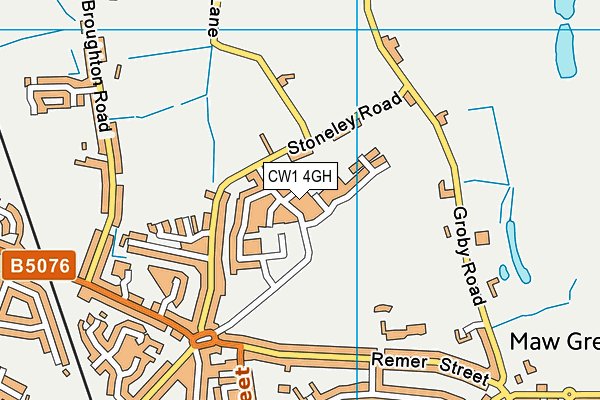CW1 4GH map - OS VectorMap District (Ordnance Survey) CW1 4GH map - OS VectorMap District (Ordnance Survey)