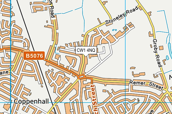 CW1 4NQ map - OS VectorMap District (Ordnance Survey) CW1 4NQ map - OS VectorMap District (Ordnance Survey)