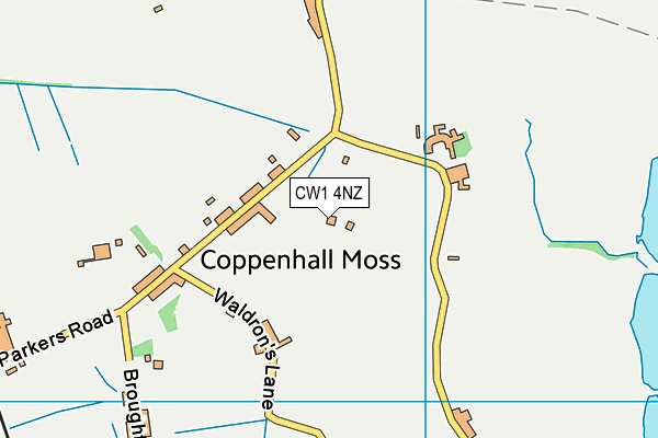 CW1 4NZ map - OS VectorMap District (Ordnance Survey) CW1 4NZ map - OS VectorMap District (Ordnance Survey)