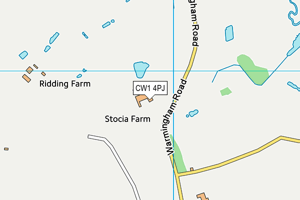 CW1 4PJ map - OS VectorMap District (Ordnance Survey) CW1 4PJ map - OS VectorMap District (Ordnance Survey)