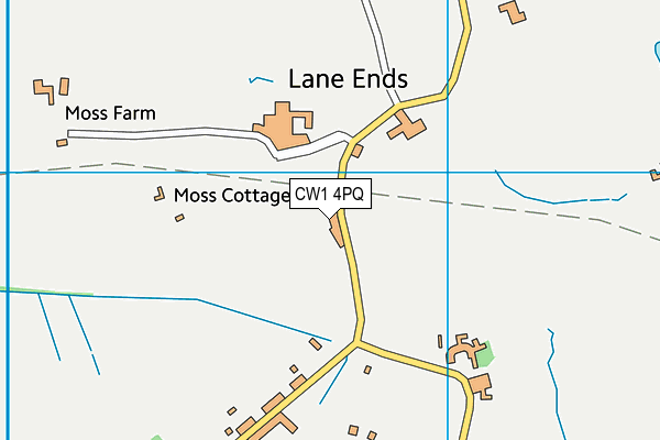 CW1 4PQ map - OS VectorMap District (Ordnance Survey)