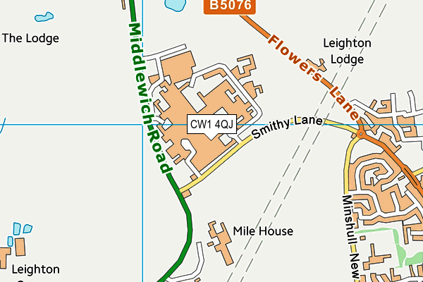 CW1 4QJ map - OS VectorMap District (Ordnance Survey) CW1 4QJ map - OS VectorMap District (Ordnance Survey)