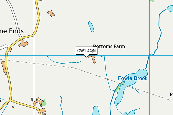 CW1 4QN map - OS VectorMap District (Ordnance Survey) CW1 4QN map - OS VectorMap District (Ordnance Survey)