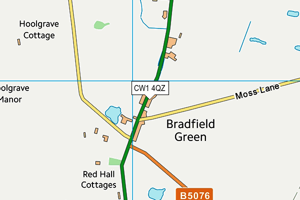 CW1 4QZ map - OS VectorMap District (Ordnance Survey) CW1 4QZ map - OS VectorMap District (Ordnance Survey)