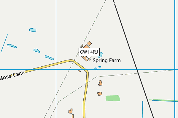 CW1 4RJ map - OS VectorMap District (Ordnance Survey) CW1 4RJ map - OS VectorMap District (Ordnance Survey)