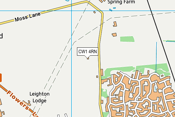 CW1 4RN map - OS VectorMap District (Ordnance Survey) CW1 4RN map - OS VectorMap District (Ordnance Survey)