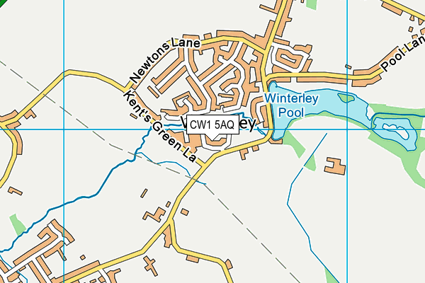 CW1 5AQ map - OS VectorMap District (Ordnance Survey) CW1 5AQ map - OS VectorMap District (Ordnance Survey)
