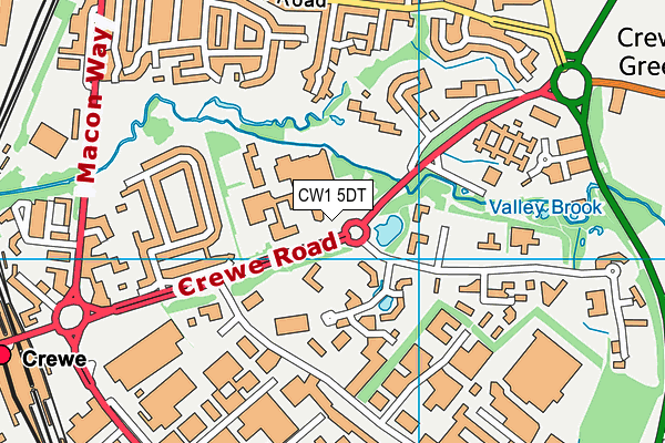 CW1 5DT map - OS VectorMap District (Ordnance Survey) CW1 5DT map - OS VectorMap District (Ordnance Survey)