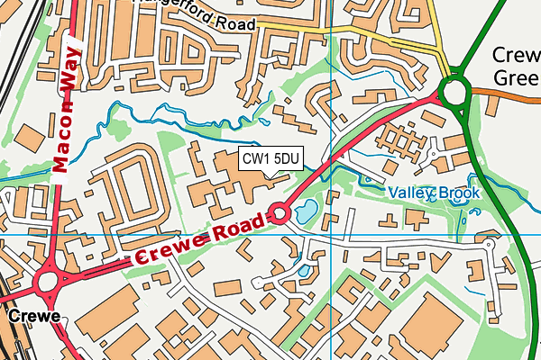 CW1 5DU map - OS VectorMap District (Ordnance Survey) CW1 5DU map - OS VectorMap District (Ordnance Survey)