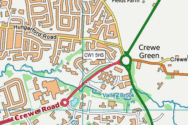 CW1 5HS map - OS VectorMap District (Ordnance Survey) CW1 5HS map - OS VectorMap District (Ordnance Survey)