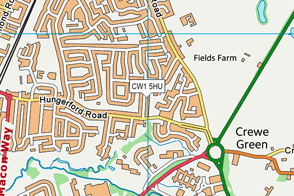 CW1 5HU map - OS VectorMap District (Ordnance Survey) CW1 5HU map - OS VectorMap District (Ordnance Survey)