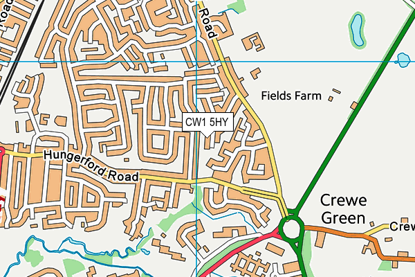 CW1 5HY map - OS VectorMap District (Ordnance Survey) CW1 5HY map - OS VectorMap District (Ordnance Survey)
