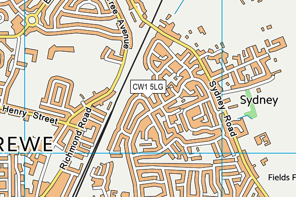 CW1 5LG map - OS VectorMap District (Ordnance Survey) CW1 5LG map - OS VectorMap District (Ordnance Survey)