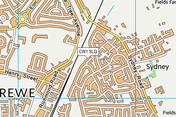 CW1 5LQ map - OS VectorMap District (Ordnance Survey) CW1 5LQ map - OS VectorMap District (Ordnance Survey)