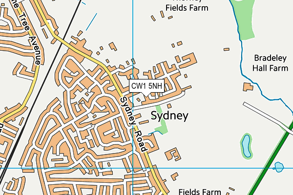 CW1 5NH map - OS VectorMap District (Ordnance Survey) CW1 5NH map - OS VectorMap District (Ordnance Survey)