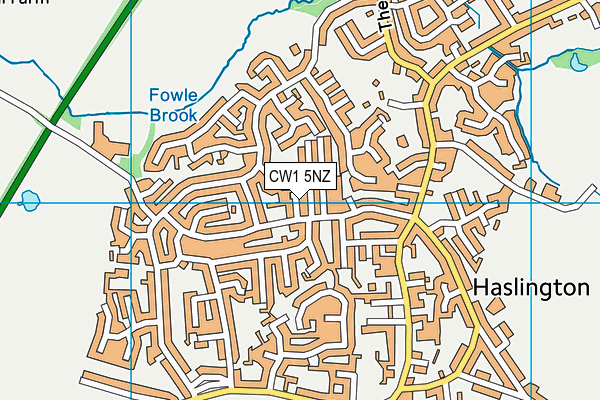 CW1 5NZ map - OS VectorMap District (Ordnance Survey) CW1 5NZ map - OS VectorMap District (Ordnance Survey)