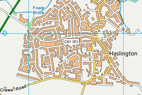 CW1 5PJ map - OS VectorMap District (Ordnance Survey) CW1 5PJ map - OS VectorMap District (Ordnance Survey)