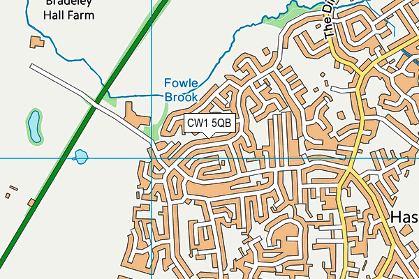 CW1 5QB map - OS VectorMap District (Ordnance Survey) CW1 5QB map - OS VectorMap District (Ordnance Survey)