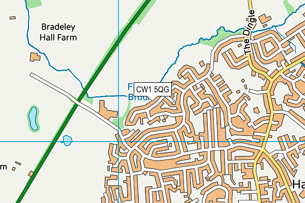 CW1 5QG map - OS VectorMap District (Ordnance Survey) CW1 5QG map - OS VectorMap District (Ordnance Survey)