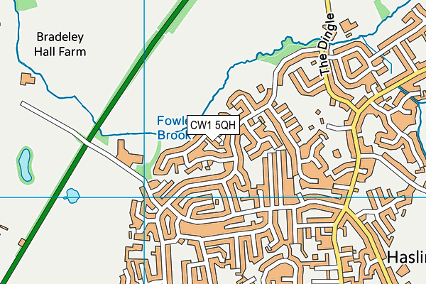CW1 5QH map - OS VectorMap District (Ordnance Survey) CW1 5QH map - OS VectorMap District (Ordnance Survey)