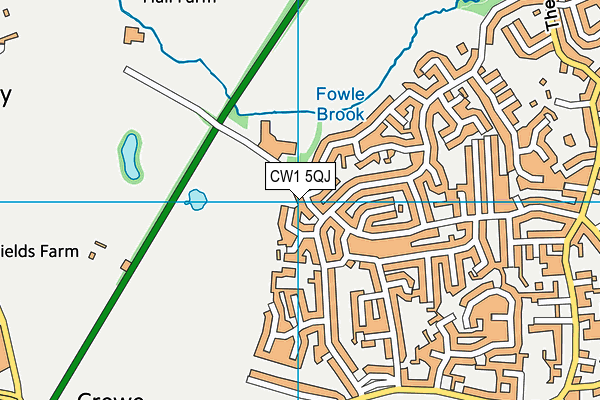 CW1 5QJ map - OS VectorMap District (Ordnance Survey) CW1 5QJ map - OS VectorMap District (Ordnance Survey)