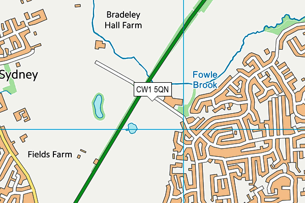CW1 5QN map - OS VectorMap District (Ordnance Survey) CW1 5QN map - OS VectorMap District (Ordnance Survey)