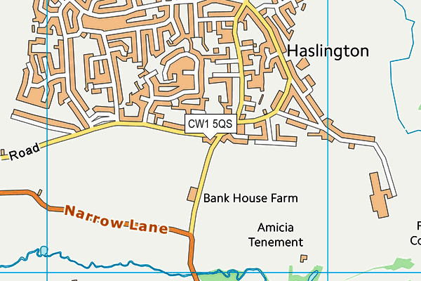 CW1 5QS map - OS VectorMap District (Ordnance Survey) CW1 5QS map - OS VectorMap District (Ordnance Survey)