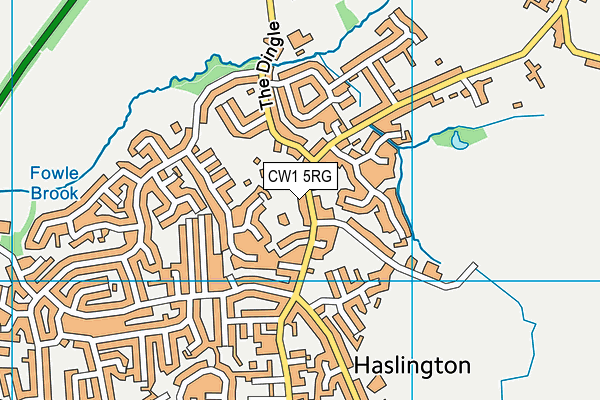 CW1 5RG map - OS VectorMap District (Ordnance Survey) CW1 5RG map - OS VectorMap District (Ordnance Survey)