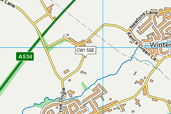 CW1 5SE map - OS VectorMap District (Ordnance Survey) CW1 5SE map - OS VectorMap District (Ordnance Survey)