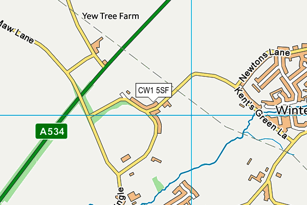 CW1 5SF map - OS VectorMap District (Ordnance Survey) CW1 5SF map - OS VectorMap District (Ordnance Survey)