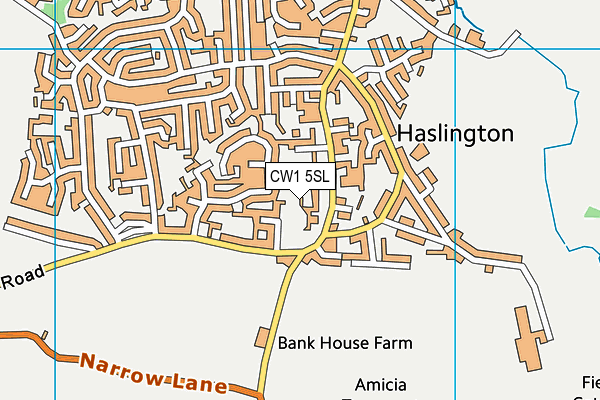 CW1 5SL map - OS VectorMap District (Ordnance Survey) CW1 5SL map - OS VectorMap District (Ordnance Survey)