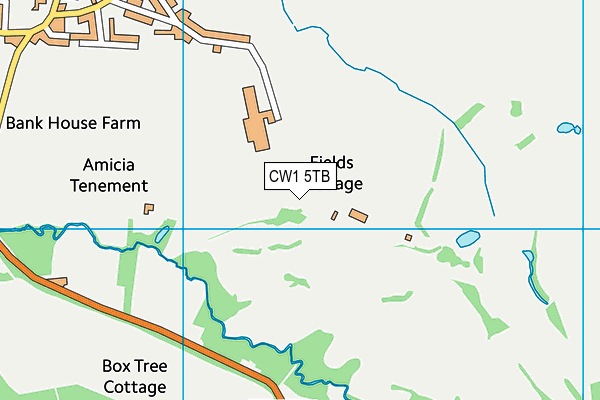 CW1 5TB map - OS VectorMap District (Ordnance Survey) CW1 5TB map - OS VectorMap District (Ordnance Survey)