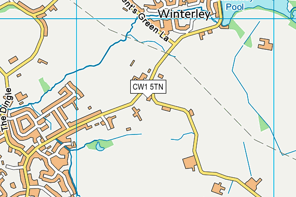 CW1 5TN map - OS VectorMap District (Ordnance Survey) CW1 5TN map - OS VectorMap District (Ordnance Survey)