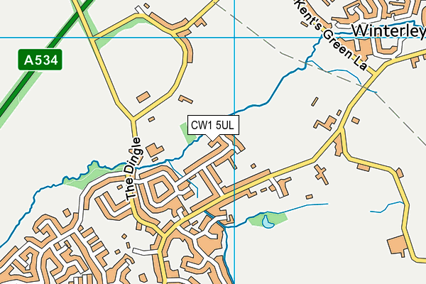 CW1 5UL map - OS VectorMap District (Ordnance Survey) CW1 5UL map - OS VectorMap District (Ordnance Survey)