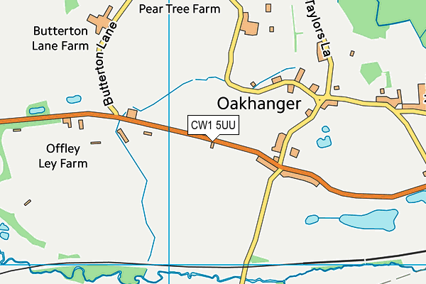 CW1 5UU map - OS VectorMap District (Ordnance Survey)
