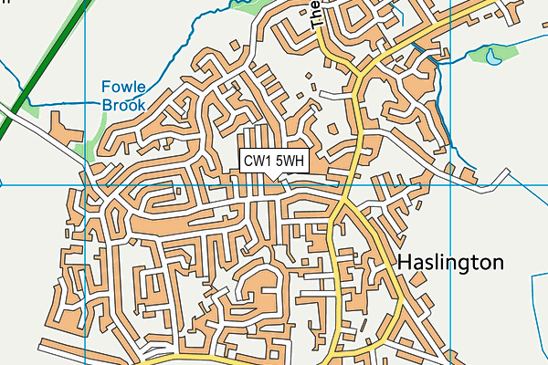 CW1 5WH map - OS VectorMap District (Ordnance Survey) CW1 5WH map - OS VectorMap District (Ordnance Survey)