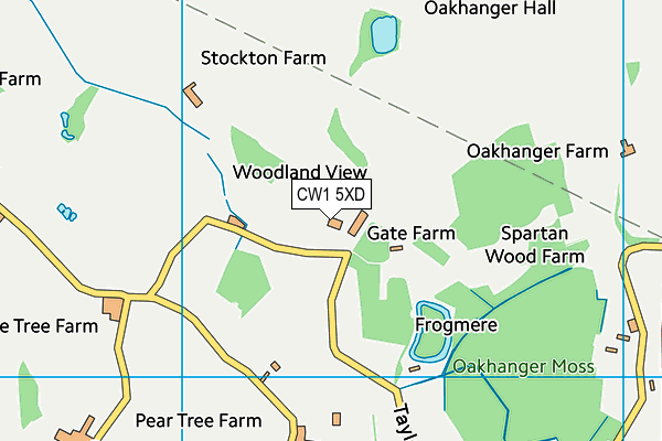 CW1 5XD map - OS VectorMap District (Ordnance Survey) CW1 5XD map - OS VectorMap District (Ordnance Survey)