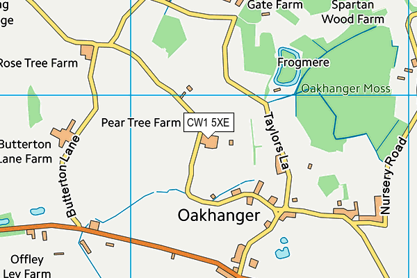 CW1 5XE map - OS VectorMap District (Ordnance Survey) CW1 5XE map - OS VectorMap District (Ordnance Survey)