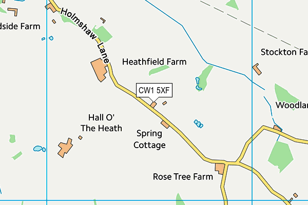 CW1 5XF map - OS VectorMap District (Ordnance Survey) CW1 5XF map - OS VectorMap District (Ordnance Survey)