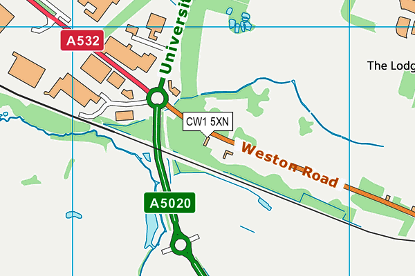 CW1 5XN map - OS VectorMap District (Ordnance Survey) CW1 5XN map - OS VectorMap District (Ordnance Survey)