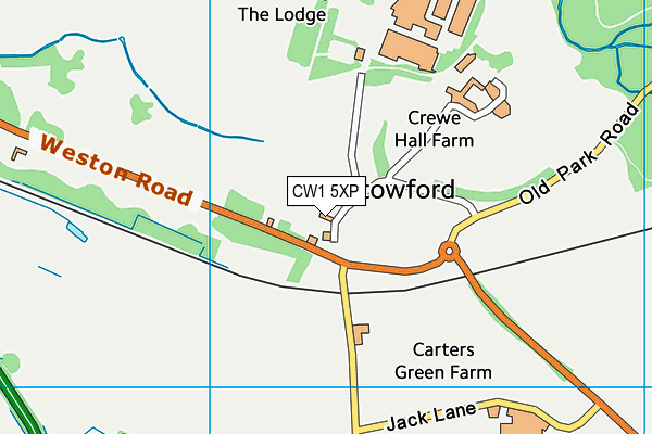 CW1 5XP map - OS VectorMap District (Ordnance Survey) CW1 5XP map - OS VectorMap District (Ordnance Survey)