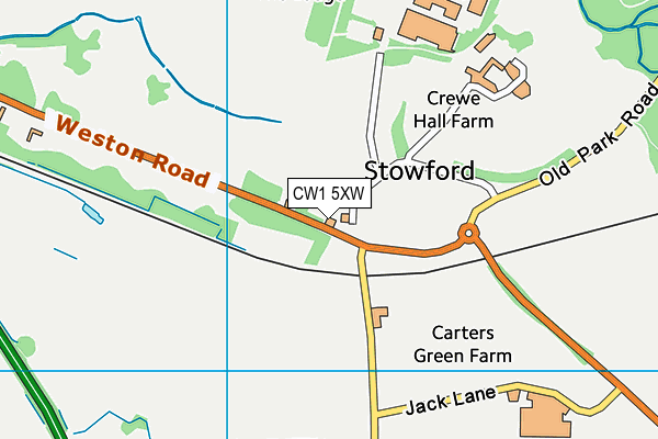 CW1 5XW map - OS VectorMap District (Ordnance Survey) CW1 5XW map - OS VectorMap District (Ordnance Survey)