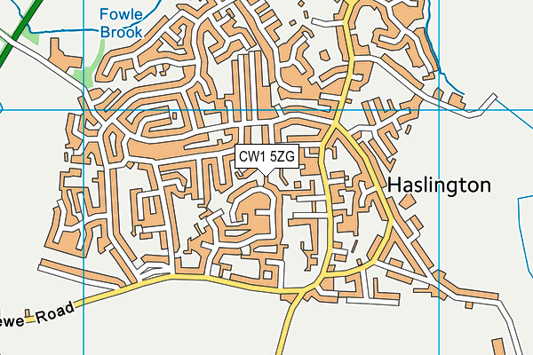 CW1 5ZG map - OS VectorMap District (Ordnance Survey) CW1 5ZG map - OS VectorMap District (Ordnance Survey)