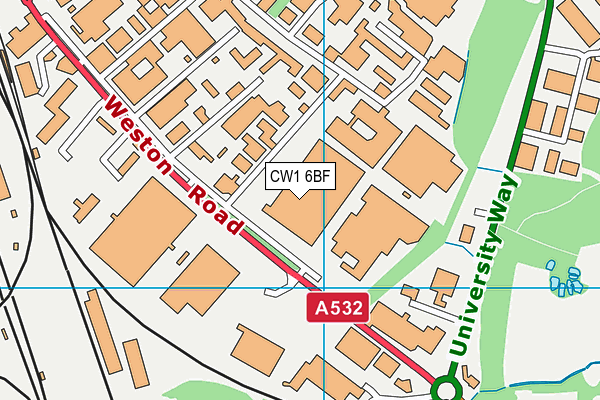 CW1 6BF map - OS VectorMap District (Ordnance Survey) CW1 6BF map - OS VectorMap District (Ordnance Survey)