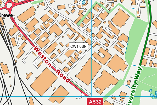 CW1 6BN map - OS VectorMap District (Ordnance Survey) CW1 6BN map - OS VectorMap District (Ordnance Survey)